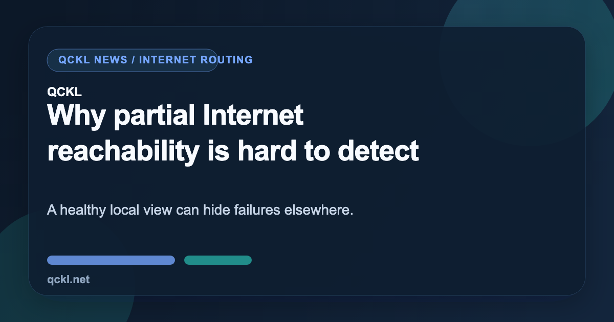 В блоге APNIC разобрали частичную достижимость в ядре интернета